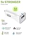 Boxgear Apple Charger for iPhone X, 8, 8 Plus, 7, 7 Plus, 6s, 6s Plus, 6, 6 Plus, SE, 5s, 5c, 5, iPad mini, iPad Air, iPad Pro, iPod Cable Kit by Boxgear - (Wall Charger + Car Charger + 2 Cable)