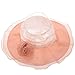 Vbiger Women Floral Pattern Chiffon Layer Kentucky Derby Wide Brim Hat ( Peach Pink)
