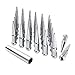KSP M14X1.5 Spike Lug Nuts, 32PCS Chrome 14mmx1.5 Wheel Spiked Lug Nut for Silverado Sierra 1500 2500 3500 F150 F250 F350, 19mm Hex Closed End Nut with 1 Socket for Aftermarket Wheel