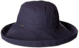 Scala Women's Cotton Hat with Inner Drawstring and Upf 50+ Rating,Denim,One Size