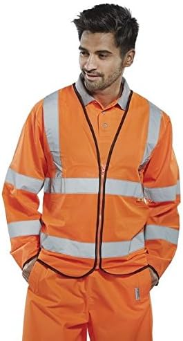 Fire retardant hi-visibility waistcoat orange size 3 XL - work wear ppe - waist coats