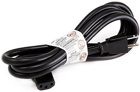 14AWG Right Angle Power Cord Cable w/ 3 Conductor PC Power Connector Socket (C13/5-15P) Black 10 Feet