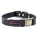 CHEDE Luxury Real Leather Dog Collar - Handmade for Medium & Large Dogs, Soft, Strong & Comfortable - Brown