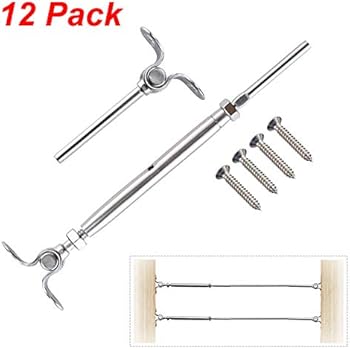CKE 12 Pack T316 Stainless Steel Cable Railing Kits Fit 1/8