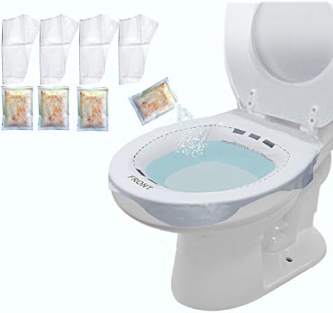 Vagi- Sitz Bath Kit, Disposable Sitz Bath Kit for Vaginal Discharge, Infection, &amp; Dryness; Disposable, 4ct/pack, Includes Epsom Salt and Himalayan Pink Salt