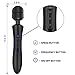 Wireless Wand Massager Personal Waterproof Massager Rechargeable, 20x Multi-Speed Vibrations Black