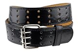NYfashion101 (TM) Unisex Basic Leather 3 Hole Belt Plus Sizes Available 3holebelt