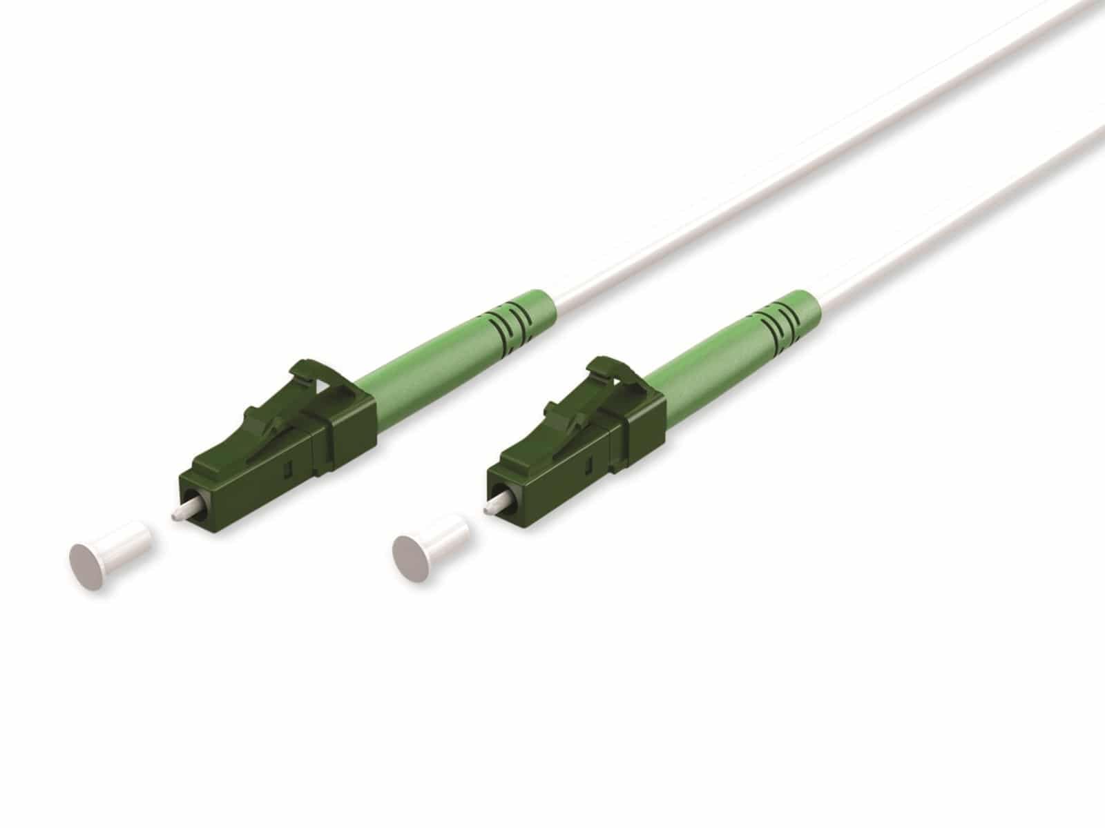 goobay 59591 Fibre Optic Cable (FTTH) / Singlemode (OS2) Simplex/LC APC (8°) Male to LC-APC (8°) Male/Light Wave Cable / 25 m