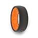 Groove Life Solid Black/Orange Ring - Breathable Silicone Wedding Rings for Men, Lifetime Coverage, Unique Design, Comfort Fit Ring - Size 11