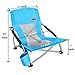 Nice C Low Beach Camping Folding Chair, Ultralight Backpacking Chair with Cup Holder & Carry Bag Compact & Heavy Duty Outdoor, Camping, BBQ, Beach, Travel, Picnic, Festival (1 Pack of Blue)