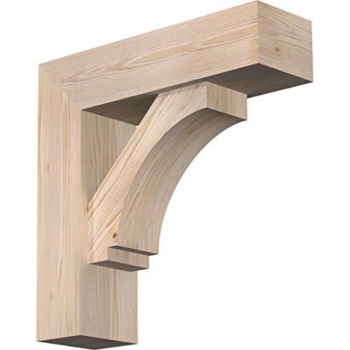 Ekena Millwork BKT0806X26X26IMP05SDF Imperial Block Bracket w/Offset Brace, 26"…