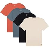 WP West Path Men's 100% Organic Cotton T-Shirt - Fair Trade Certified - Mens Cotton Tees - Solid Color T Shirt (4 Pack)