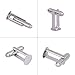 driew Blank Cufflinks, Blank Cufflink for Men Cuff Links Flat Pad Blank Setting Tray Pack of 20 (8mm)