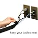 Vastar 5 Pack Cable Management Sleeves and 10 Cord Ties for PC / TV / Home Entertainment