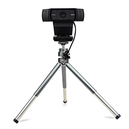Webcam Tripod Mount Holder Stand for Logitech Webcam C920 C922 Smart Phone Tripod Mount iPhone X 8 7 6 Plus more Mobile Phone Tripod Mount(Gray)