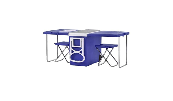 Nobranded Nevera con ruedas, mesa grande de picnic para ...