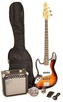 SX Ursa 2 PK RN 3TS LH Full Size Left Handed Sunburst Bass Guitar Package w/Amp, Carry Bag Video Instruction

