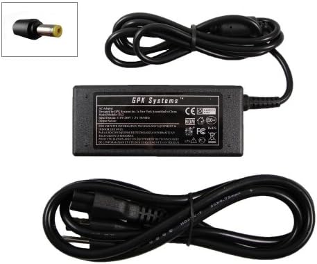 GPK 65w Power Adapter for Acer Aspire As5410 As5242 As5253 5253-bz656 As5334 5334-2737 As5552-3691 As5517 As5542 As5542g As5551 As5551g As5810t As5810tz As7540 As7540 As7240 As7740 As7740g As7740z As7740zg Ac Adapter Power Cord Charger