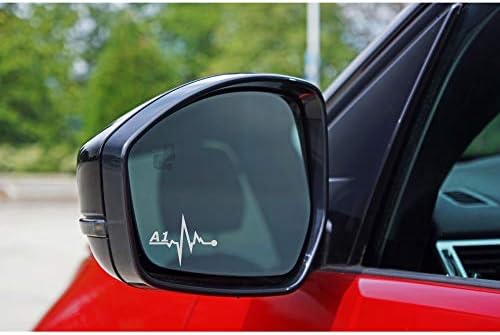 Autodomy Compatible With Audi A1 A3 A4 A5 A6 A7 S3 S4 S5 RS3 RS4 RS5 RS6 Q2 Q3 Q5 Q7 Q8 TT Stickers Pack 4 Units in Acid Vinyl for Car Mirrors (A1)