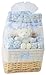 Big Oshi Baby Essentials 10 Piece Layette Basket Gift Set, Blue, 0-6 Months