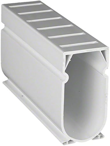 Stegmeier D2WEACH 10 ft. Deck Drain White with Couplers & End