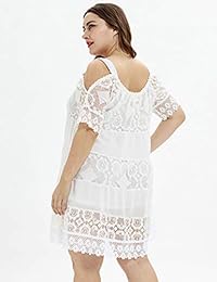 FeelinGirl Tallas grandes para mujer con vestido de cóctel de encaje L-3XL