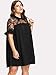 Romwe Women's Plus Size Floral Lace Short Sleeve Ruffle Summer Beach Swing Tunic Dress