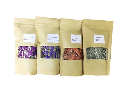 MinaJoy Four Packs Natural Healthy Dried Flowers for Flower Tea, Handmade soap, Sachet Making and Food Decoration MinaJoy Four Packs Natural Healthy Dried Flowers for Flower Tea, Handmade soap, Sachet Making and Food Decoration