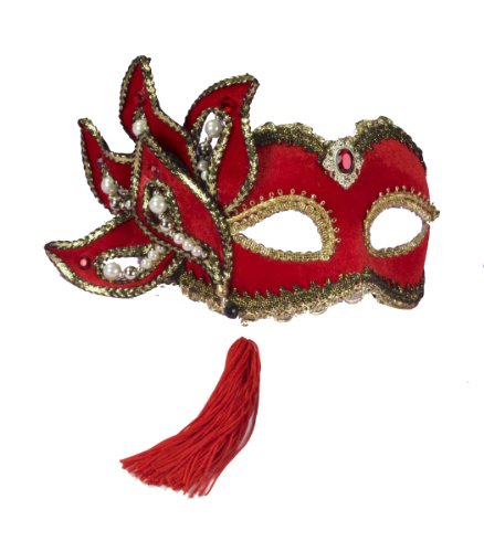 Forum Mardi Gras Fancy Half Mask With Tassel