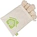 Green Home Habits Reusable Produce Bags - Organic Cotton Mesh - 5 Pack - Large Size for Grocery Shopping - With Convenient Muslin Carry Bag