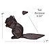 Cast Iron Decorative Squirrel Door Stop - Heavy Duty & Decorative Metal Door Stopper That can be Secured to The Floor - Vintage, Rustic Brown Chipmunk - Screw and Anchor Included - Screw in Wedge
