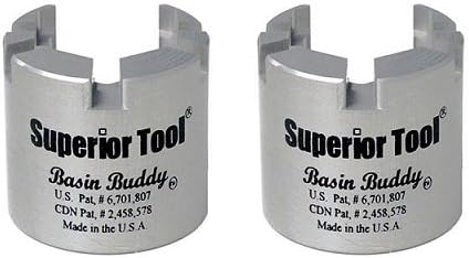Superior Tool 03825 Basin Buddy Faucet Nut Wrench-Wrench to grab metal, pvc, plastic, and coupling nuts (2-Pack)