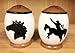 3pc Western Salt Pepper Shakers with Napkin Holder