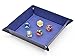 DND Dice Tray - Dice Rolling Tray Leather Collapsible Tray for Tabletop RPG D&D (DND) Pathfinder Role Playing Game (Blue)