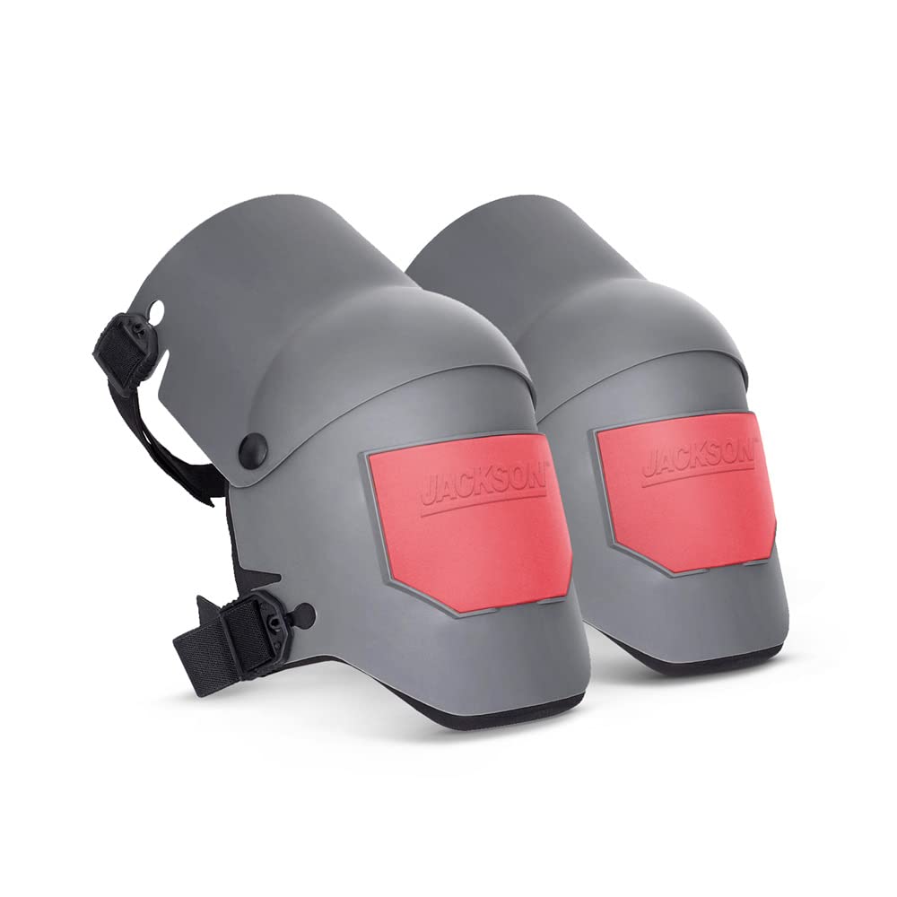 JACKSON SAFETY 95110 Universal, Grey/Orange Ultra-Flex Premium Grade protective durable comfort anti-slip Knee Pads for construction, work, gardening, flooring or DIY, grey