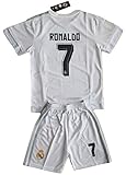 Ronaldo #7 Real Madrid 2015-16 Youths Home Kit Shirt & Shorts
