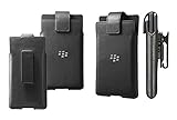 New BlackBerry Case Cover Leather Rotating Swivel Holster Belt Clip Pouch for BlackBerry Priv - Black