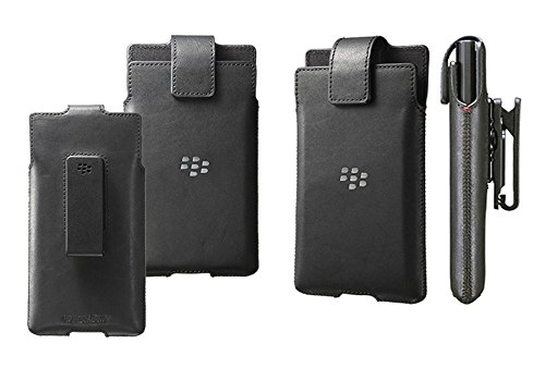 New BlackBerry Case Cover Leather Rotating Swivel Holster Belt Clip Pouch for BlackBerry Priv - Black