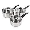 Morphy-Richards-Equip-3-Piece-Pan-Set-Stainless-Steel-Set-of-3 Morphy Richards 970003 Equip 3 Piece Pan Set-Stainless Steel, Set of 3