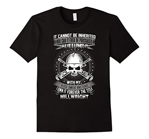 Men's millwright shirts- Own forever title millwright t shirt Medium Black