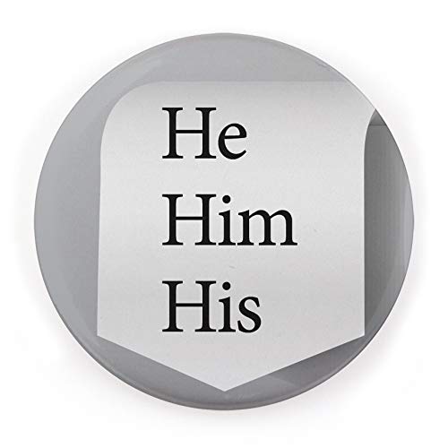 Buttonsmith Pronoun Set 1.25" Button - Pack of 12 - Union Printed and Union Made - Made in the USA