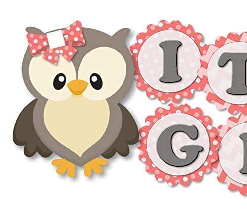 pink owl baby shower decorations