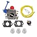 HURI Replace C1Q-W40A Carburetor Fuel Line for Husqvarna 545081848 128C 128CD 128L 128LD 128LDX 128R Trimmer Brushcutter