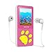 wiwoo B4 MP3 Player for Kids, 8GB Portable Cute Cartoon Music Player with Fun Game FM Radio Voice Recorder E-Book Video Play Photo Viewer (Pink)