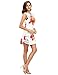 Floerns Women's Sleeveless Floral Work Party Cocktail Bodycon Dress 4-Orange M