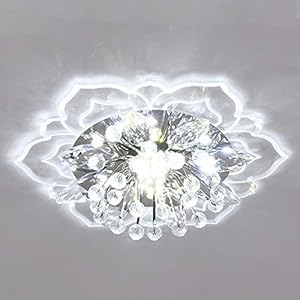 Moderne elegante kristallen kroonluchter verlichting 7,87 (diameter) x 1,96 (hoogte) Moderne LED-plafondlamp voor…