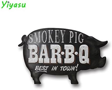 BAR.B.A PIG Irregular Vintage Tin Sign Bar Pub Home Cafe Restaurant Store Metal Wall Decor