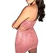 Antopmen Women Sexy Spaghetti Strap Crop Top Side Lace Up Skirt Outfit Two Piece Bodycon Bandage Dress (Medium, Pink)
