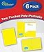 NEW GENERATION - Heavy Duty Plastic 2 Pocket Folder, 6 Pack Assorted Primary Colors Poly Folders for Letter Size Papers, Includes Business Card Slot, Great to use at School, Home, Work and Storage