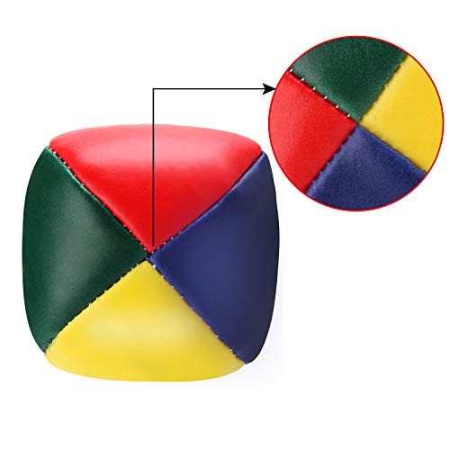 Sunshane 6 Pieces Juggling Balls Set for Beginners, Durable Juggle Ball Kit, Mini Juggling Balls, Soft Easy Juggle Balls for Kids and Adults (Multi-Colored)